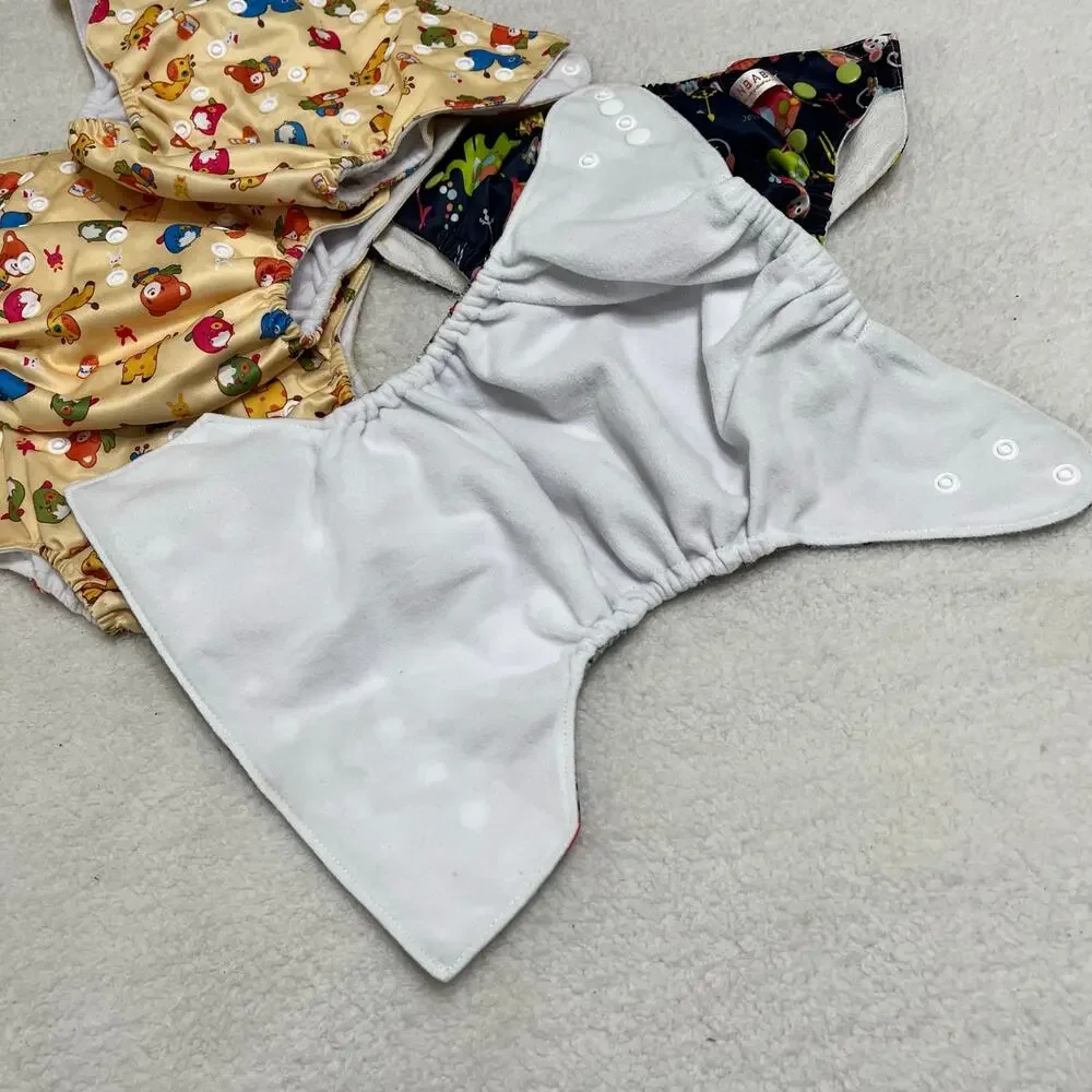 Cloth Diaper Cover Bundle‎ of 5 Snaps Adjustable Fits All
